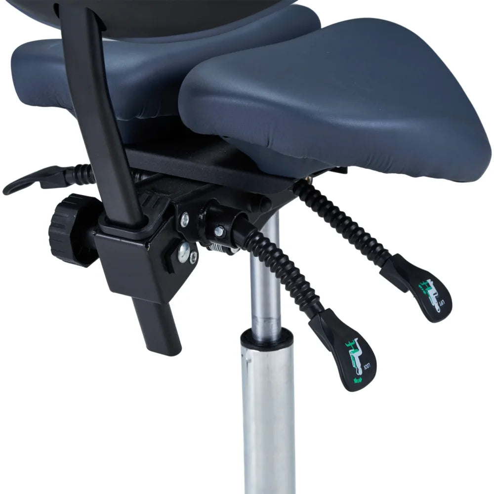 Master, Berkeley Ergonomic Swivel Split Seat Style Saddle Stool