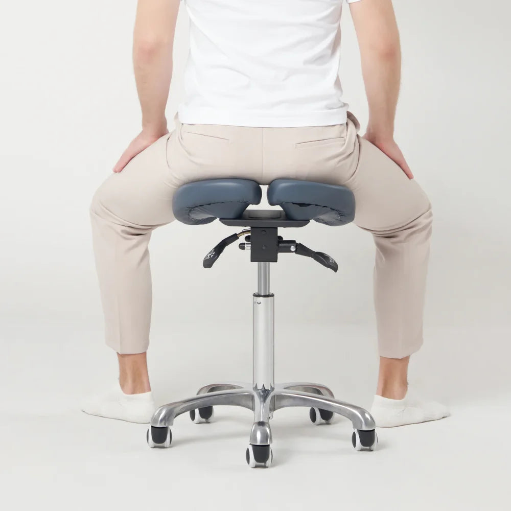 Master, Berkeley Ergonomic Swivel Split Seat Style Saddle Stool