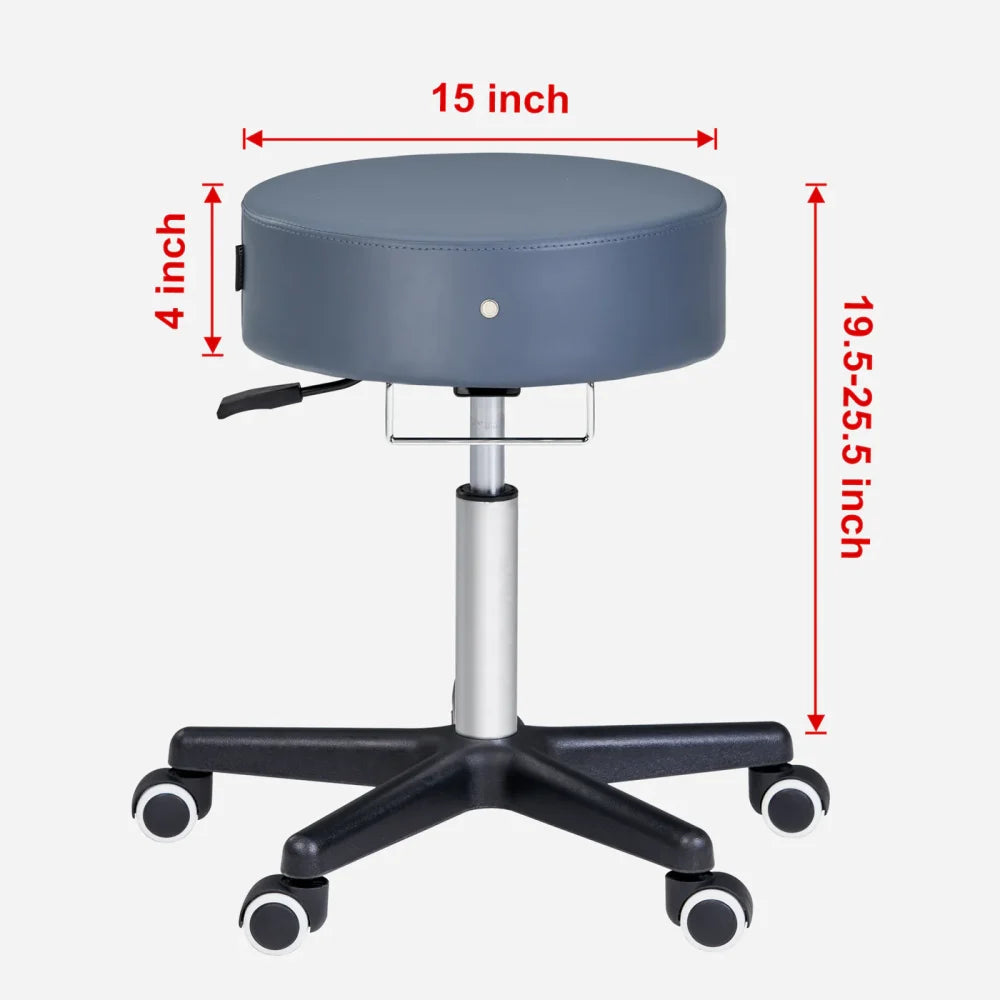 The Glider Adjustable Stool with Hair-free Casters