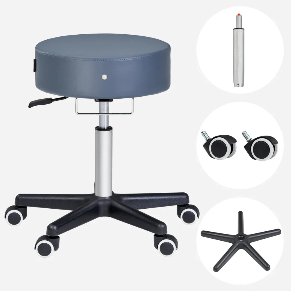 The Glider Adjustable Stool with Hair-free Casters