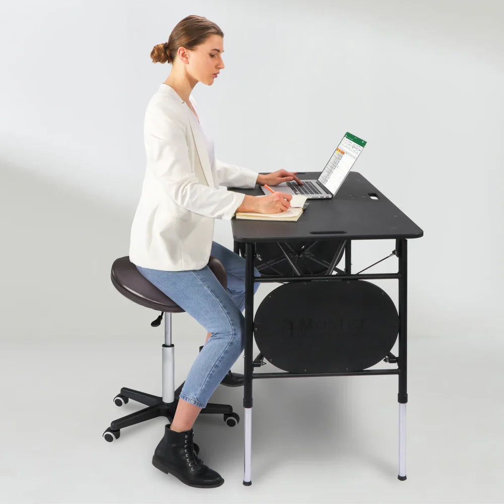 Master, Ergonomic Swivel Saddle Stool with Pneumatic Hydraulic Lift