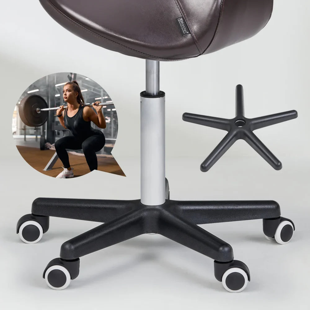 Master, Ergonomic Swivel Saddle Stool with Pneumatic Hydraulic Lift