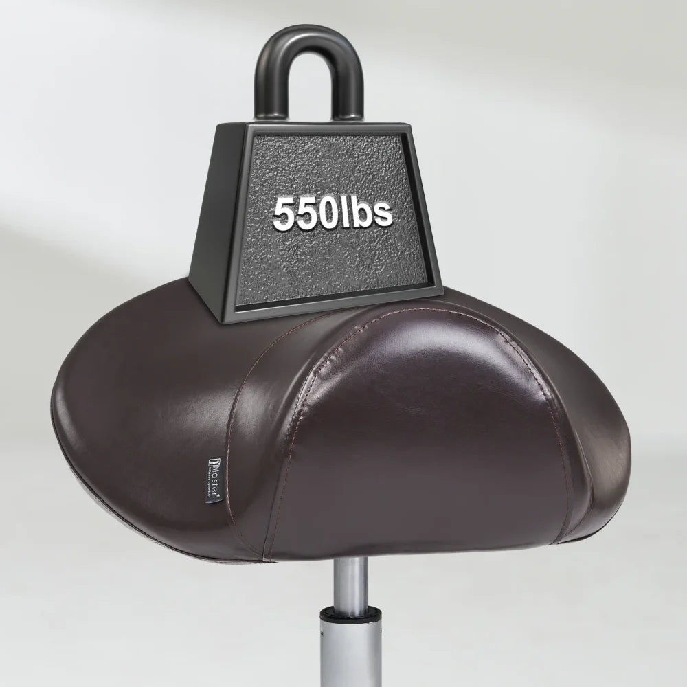 Master, Ergonomic Swivel Saddle Stool with Pneumatic Hydraulic Lift