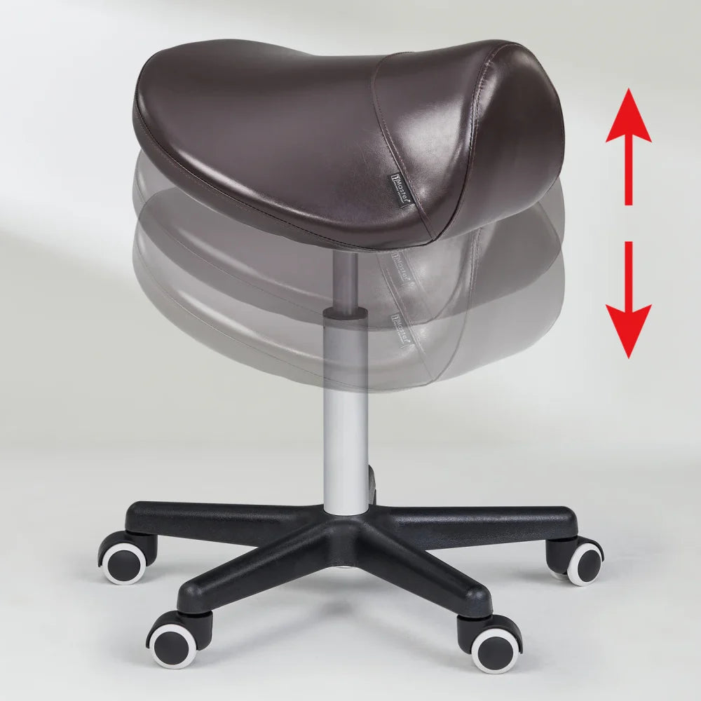 Master, Ergonomic Swivel Saddle Stool with Pneumatic Hydraulic Lift